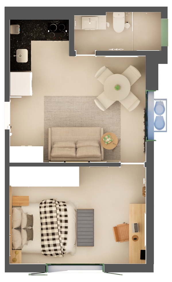 Apartamento com 1 Quarto e 1 banheiro à Venda em Copacabana!! 35,67m² por R$: 861.725